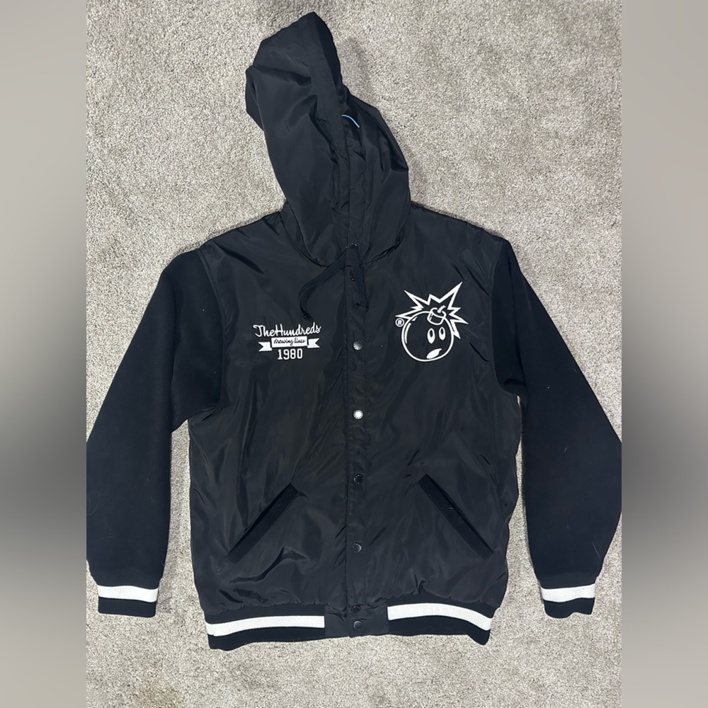 Black “The Hundreds” jacket with hood